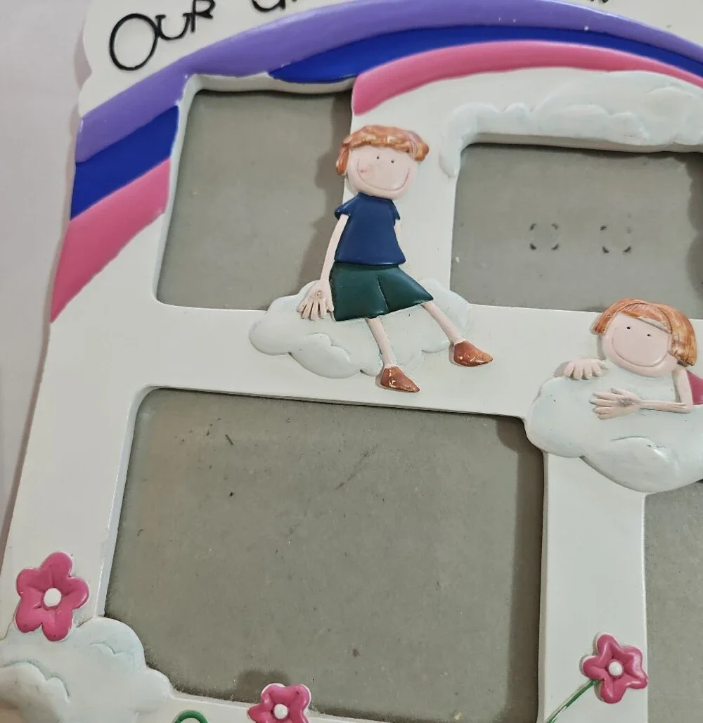 Our Grandchildren Decorative Multi-Photo Frame - White and Pink